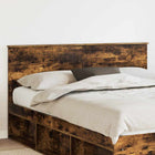 Hoofdbord gerookt eiken 163x7x100 cm bewerkt hout
