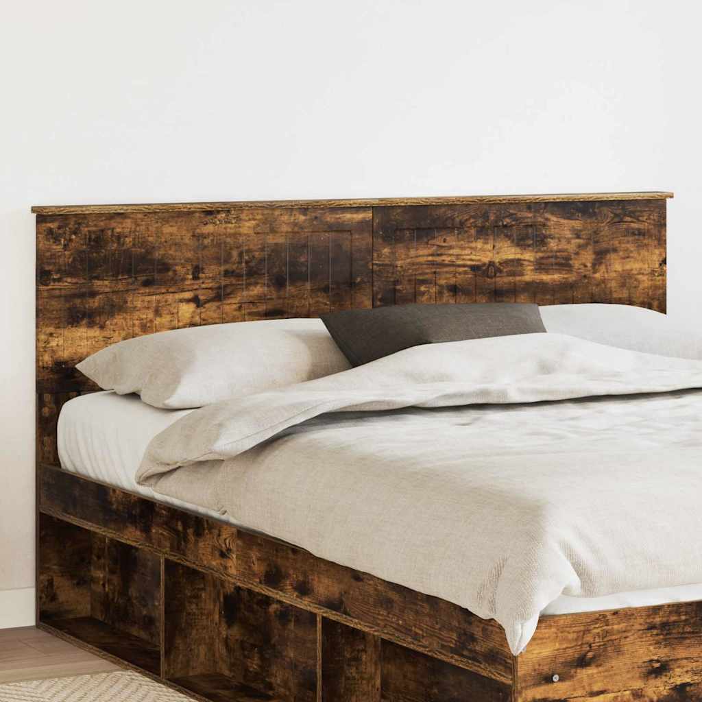 Hoofdbord met hoofdeinde Gerookt eiken 160 cm Bewerkt hout