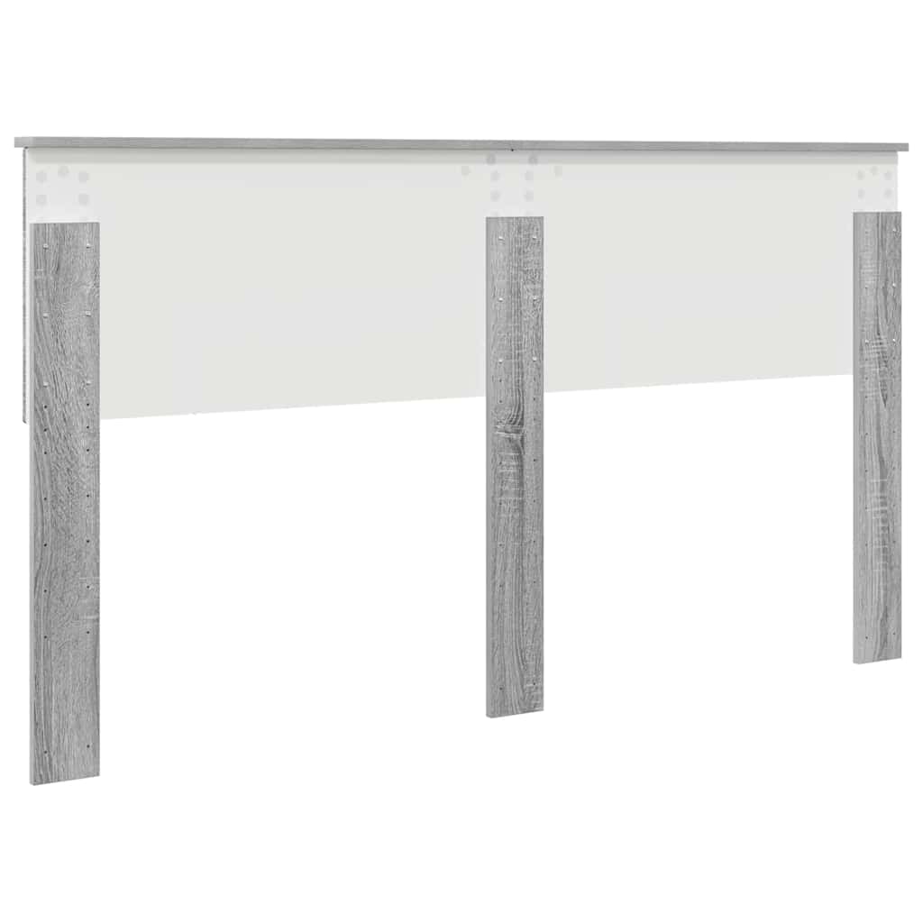 Hoofdbord met hoofdeinde Grijs Sonoma 160 cm Bewerkt hout