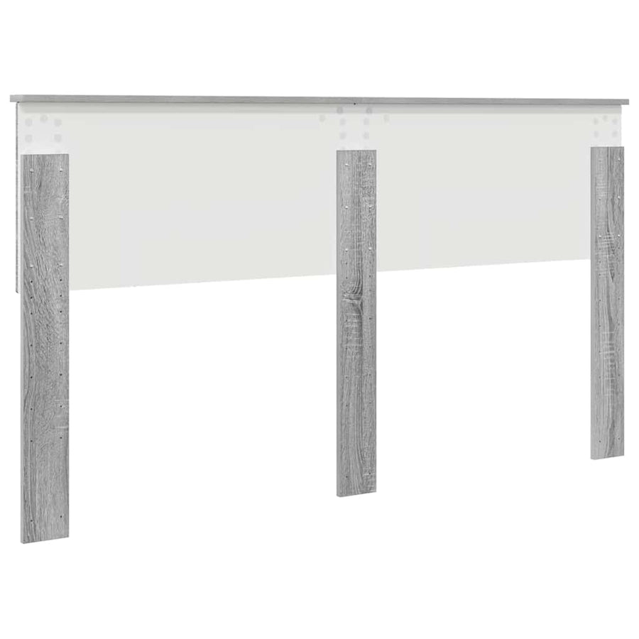 Hoofdbord met hoofdeinde Grijs Sonoma 160 cm Bewerkt hout