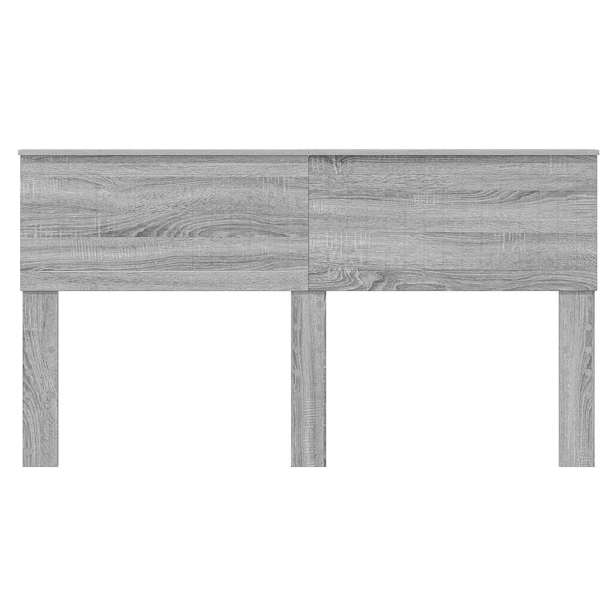 Hoofdbord met hoofdeinde Grijs Sonoma 160 cm Bewerkt hout