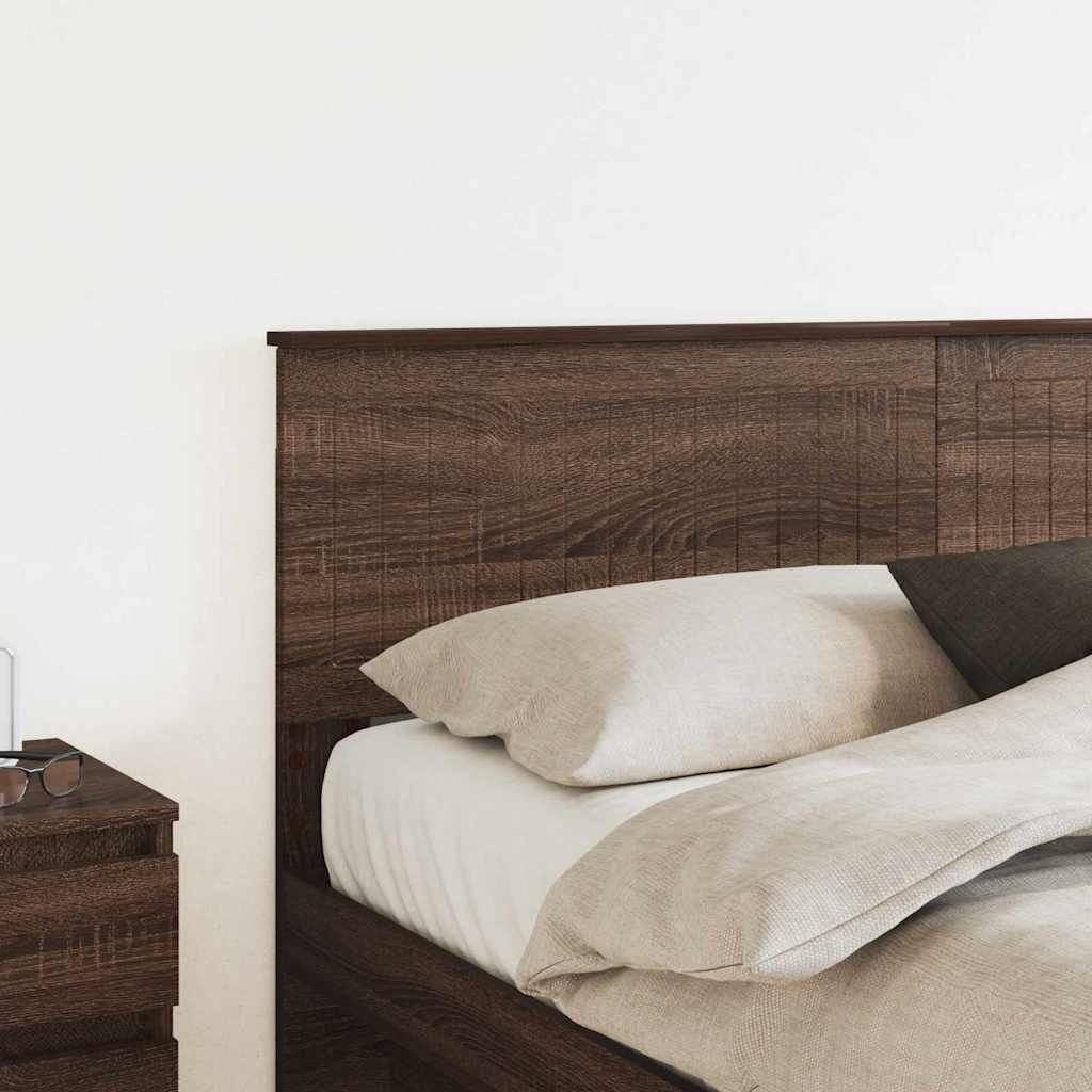 Hoofdbord met hoofdeinde Bruin Eiken 160 cm Bewerkt hout