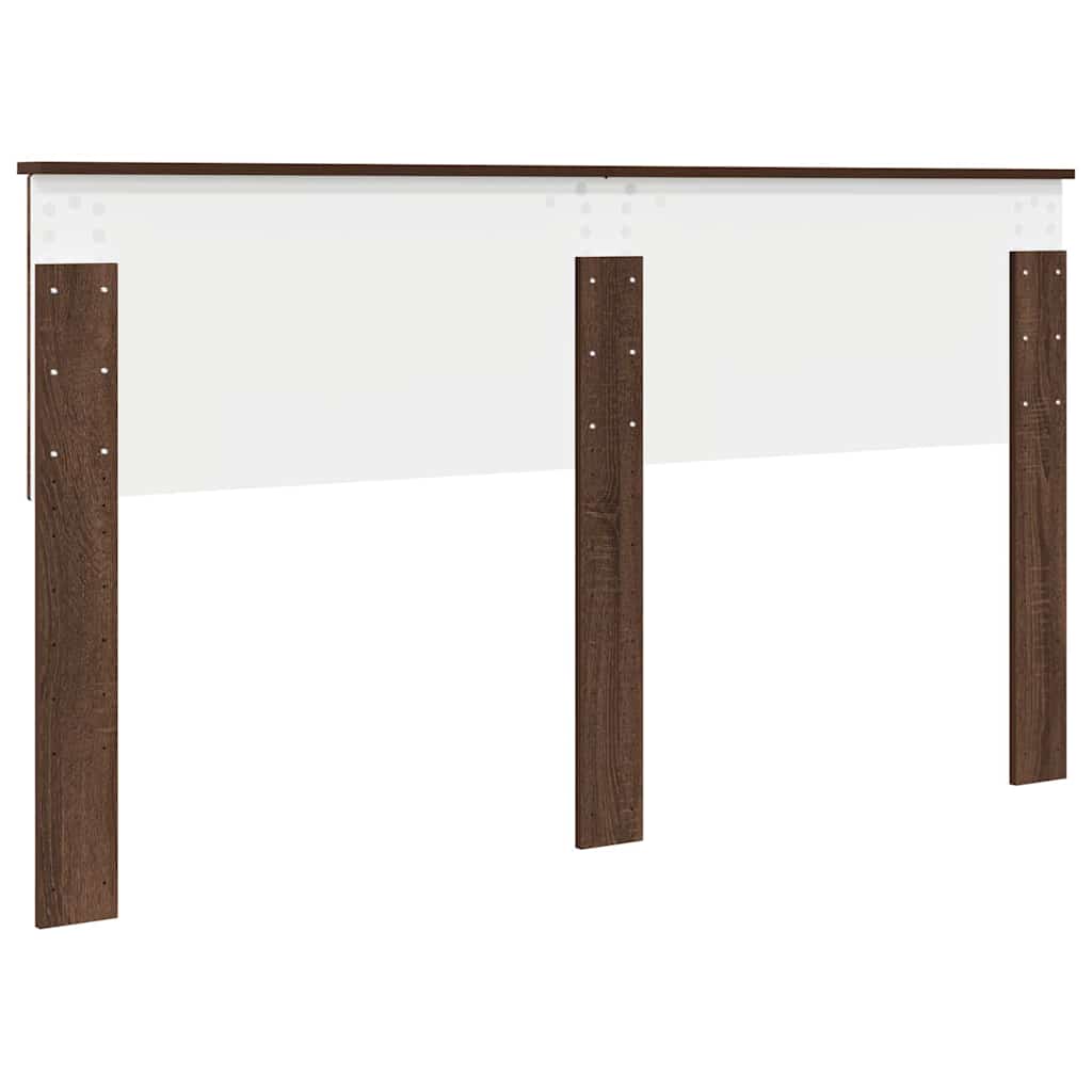 Hoofdbord met hoofdeinde Bruin Eiken 160 cm Bewerkt hout