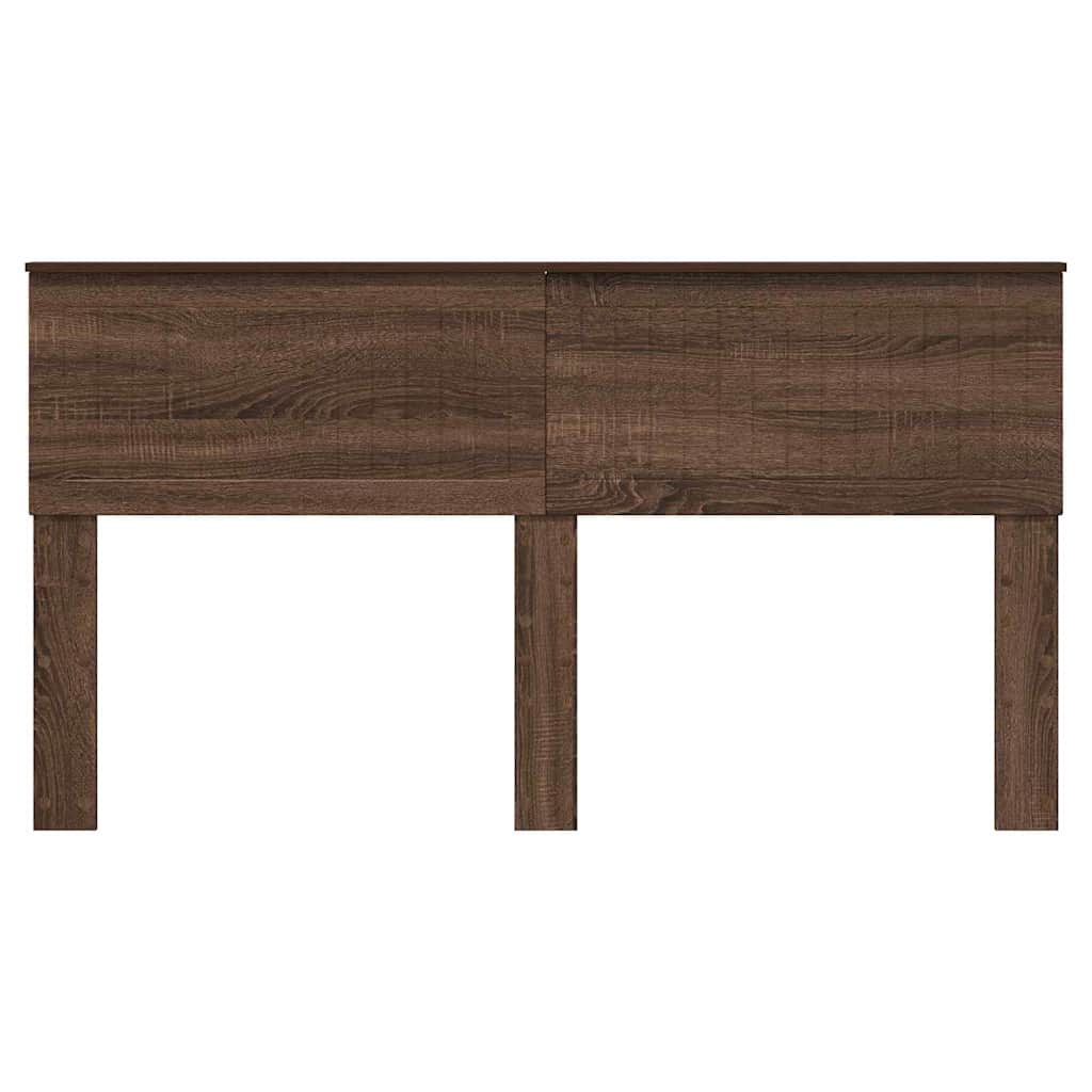 Hoofdbord met hoofdeinde Bruin Eiken 160 cm Bewerkt hout