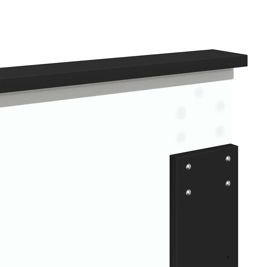 Hoofdbord met hoofdeinde Zwart Eiken 150 cm Bewerkt hout