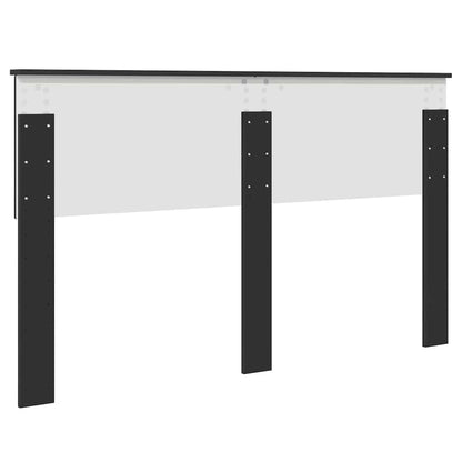 Hoofdbord met hoofdeinde Zwart Eiken 150 cm Bewerkt hout