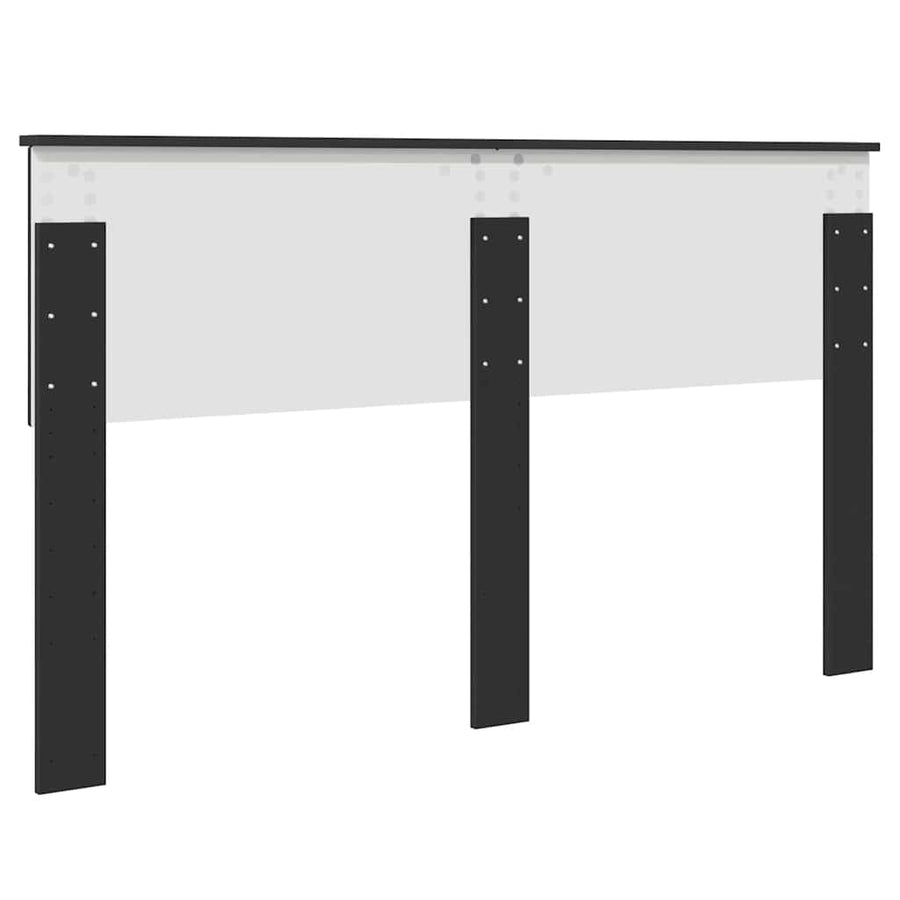 Hoofdbord met hoofdeinde Zwart Eiken 150 cm Bewerkt hout