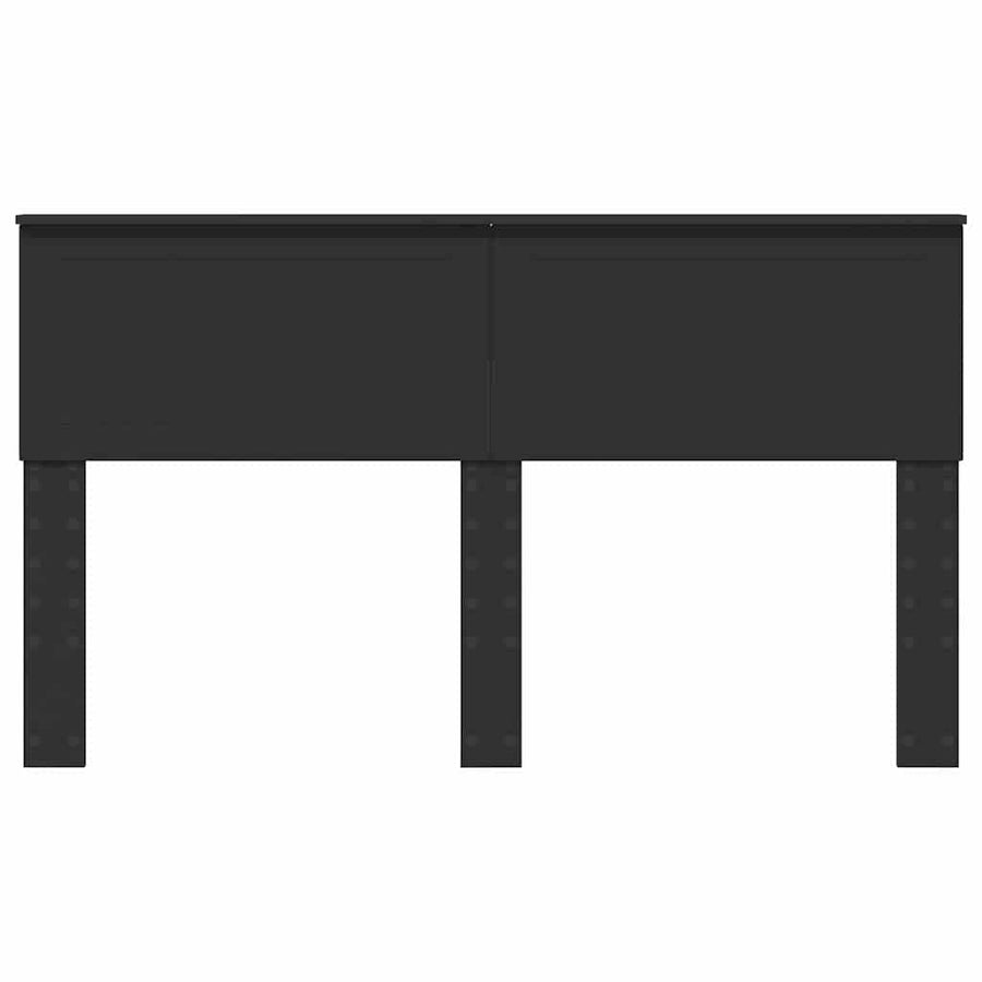 Hoofdbord met hoofdeinde Zwart Eiken 150 cm Bewerkt hout