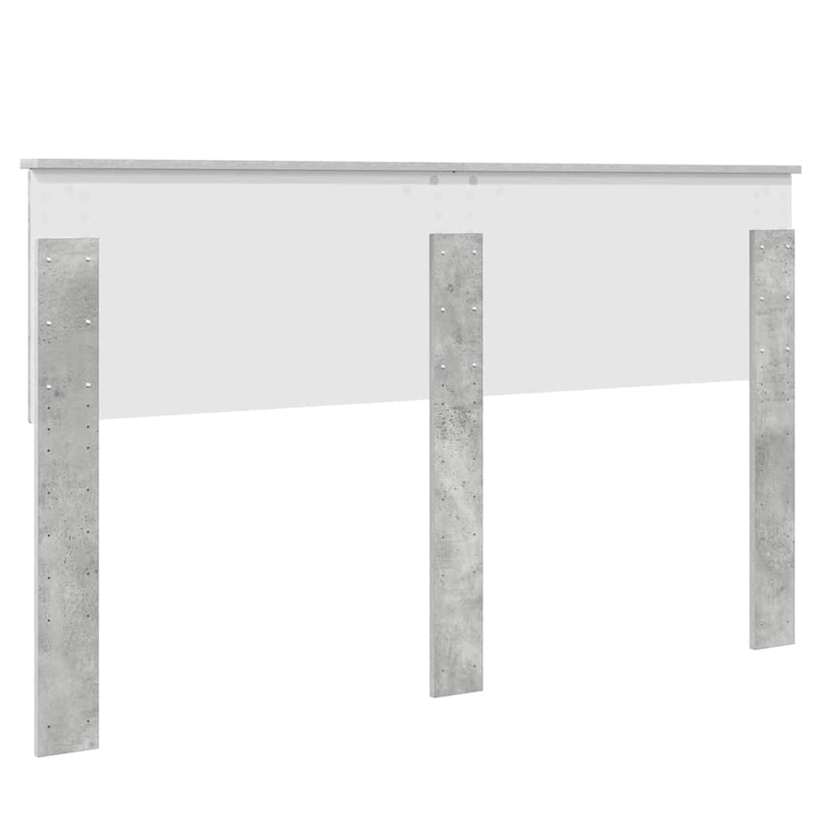 Hoofdbord met hoofdeinde Beton Grijs 150 cm Bewerkt hout