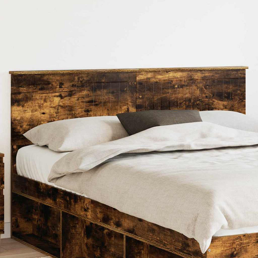 Hoofdbord met hoofdeinde Gerookt eiken 150 cm Bewerkt hout