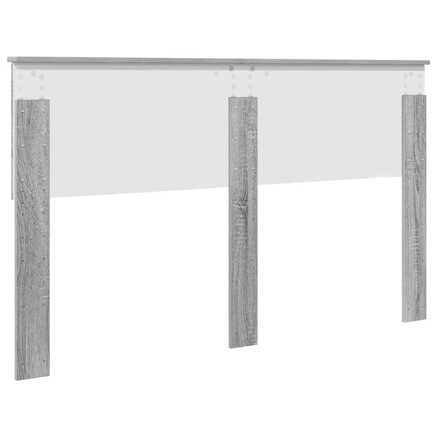 Hoofdbord met hoofdeinde Grijs Sonoma 150 cm Bewerkt hout