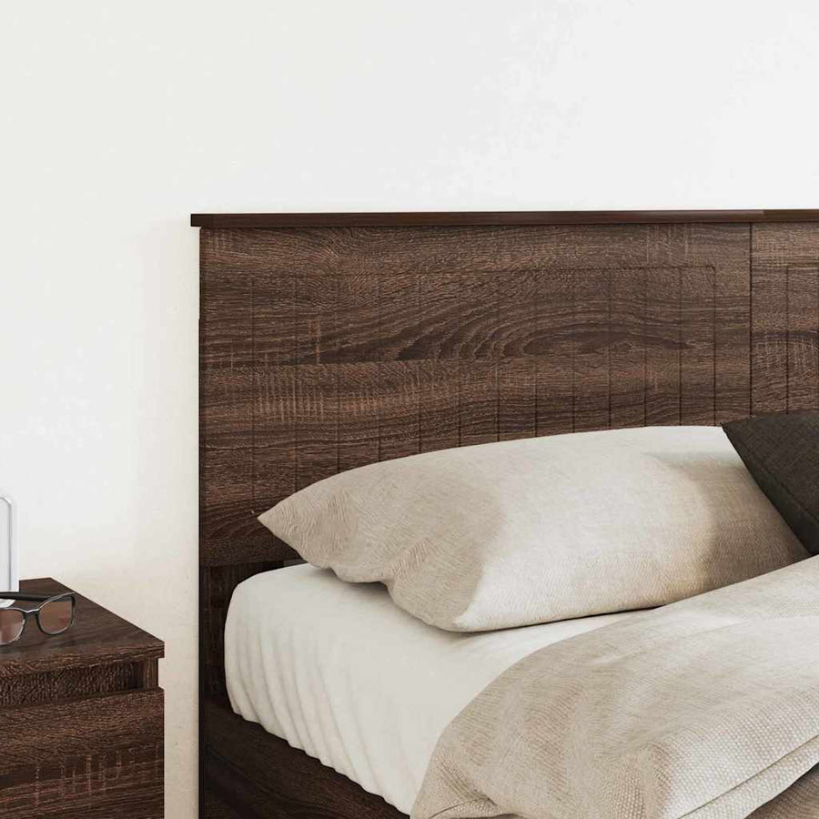 Hoofdbord met hoofdeinde Bruin Eiken 150 cm Bewerkt hout