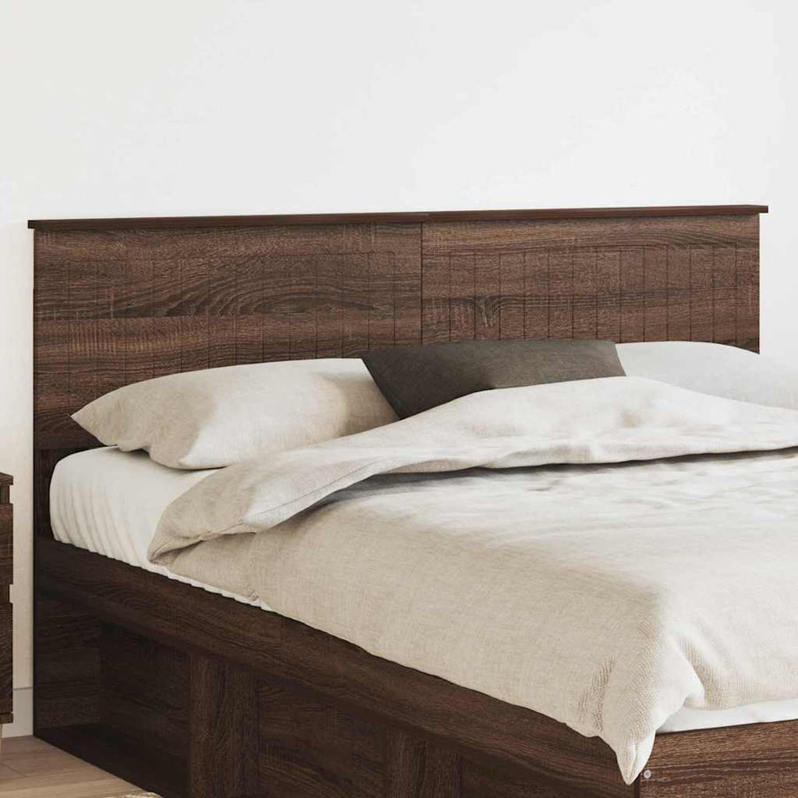 Hoofdbord met hoofdeinde Bruin Eiken 150 cm Bewerkt hout