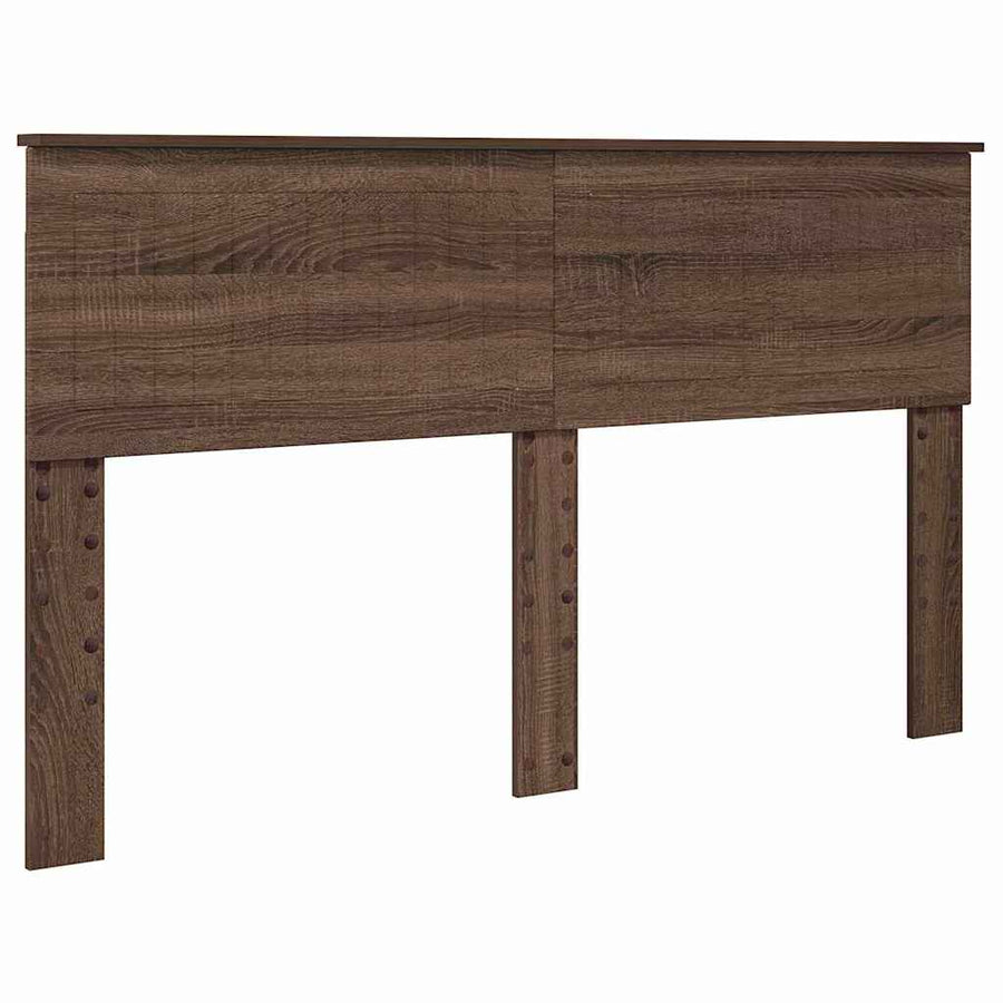 Hoofdbord met hoofdeinde Bruin Eiken 150 cm Bewerkt hout