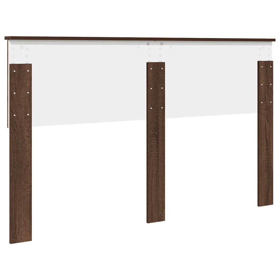 Hoofdbord met hoofdeinde Bruin Eiken 150 cm Bewerkt hout