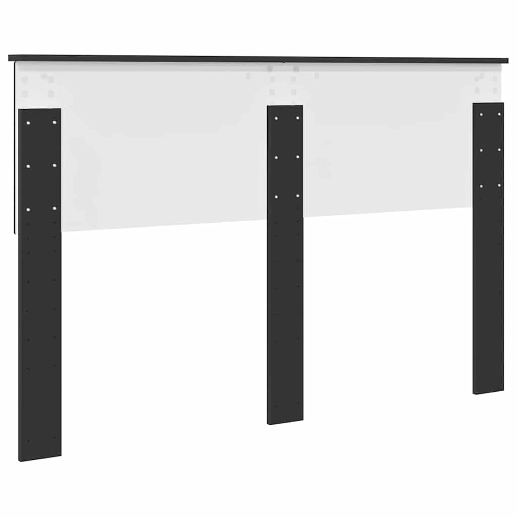 Hoofdbord met hoofdeinde Zwart Eiken 140 cm Bewerkt hout
