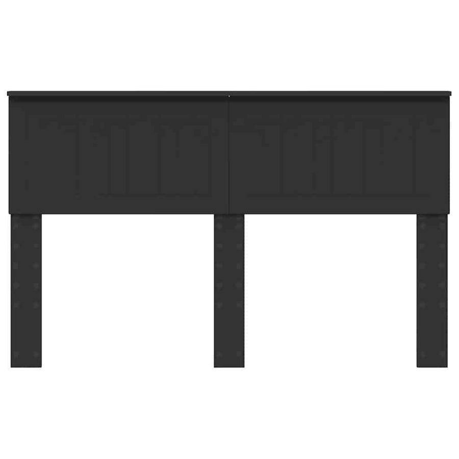 Hoofdbord met hoofdeinde Zwart Eiken 140 cm Bewerkt hout