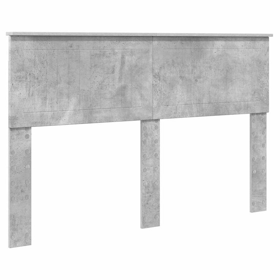 Hoofdbord met hoofdeinde Beton Grijs 140 cm Bewerkt hout