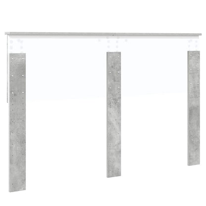 Hoofdbord met hoofdeinde Beton Grijs 140 cm Bewerkt hout