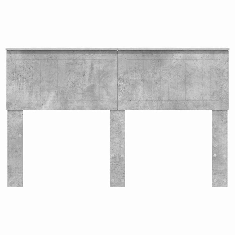 Hoofdbord met hoofdeinde Beton Grijs 140 cm Bewerkt hout