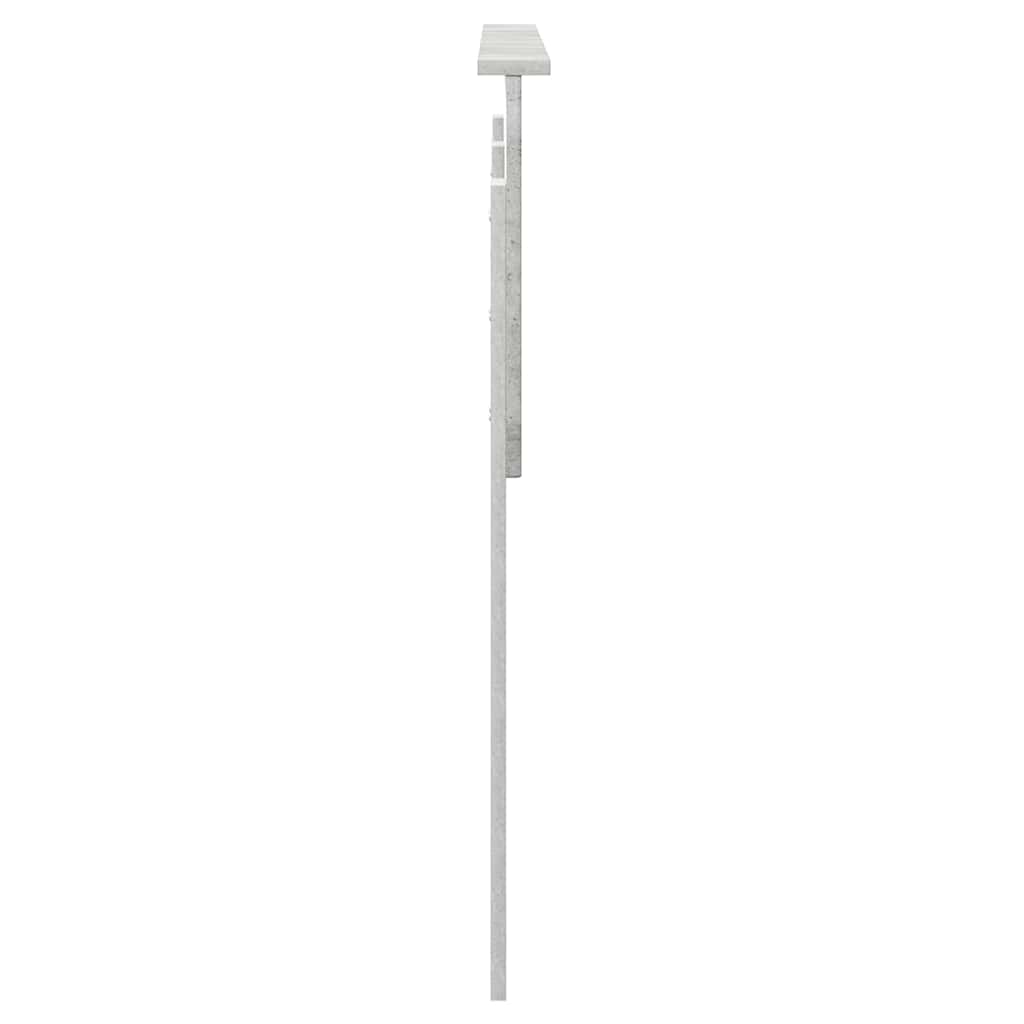 Hoofdbord met hoofdeinde Beton Grijs 140 cm Bewerkt hout