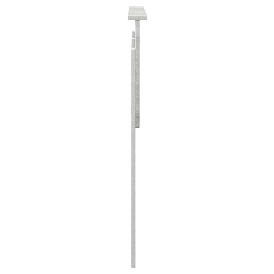 Hoofdbord met hoofdeinde Beton Grijs 140 cm Bewerkt hout