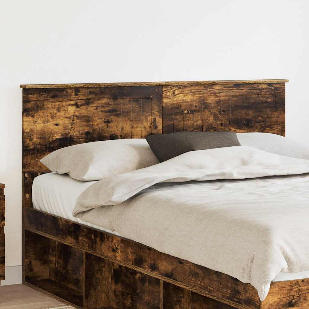 Hoofdbord met hoofdeinde Gerookt eiken 140 cm Bewerkt hout