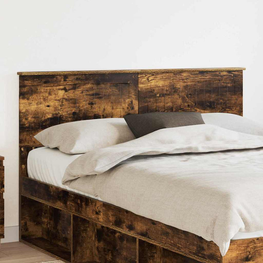 Hoofdbord met hoofdeinde Gerookt eiken 140 cm Bewerkt hout