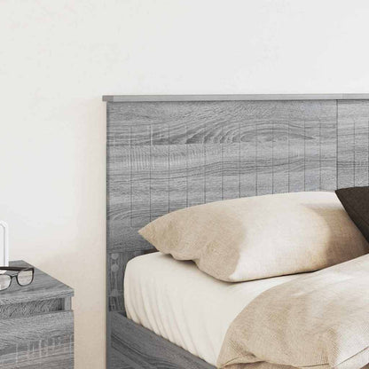 Hoofdbord met hoofdeinde Grijs Sonoma 140 cm Bewerkt hout