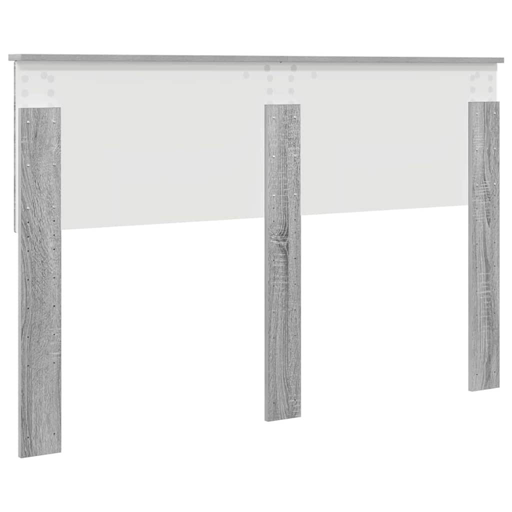 Hoofdbord met hoofdeinde Grijs Sonoma 140 cm Bewerkt hout