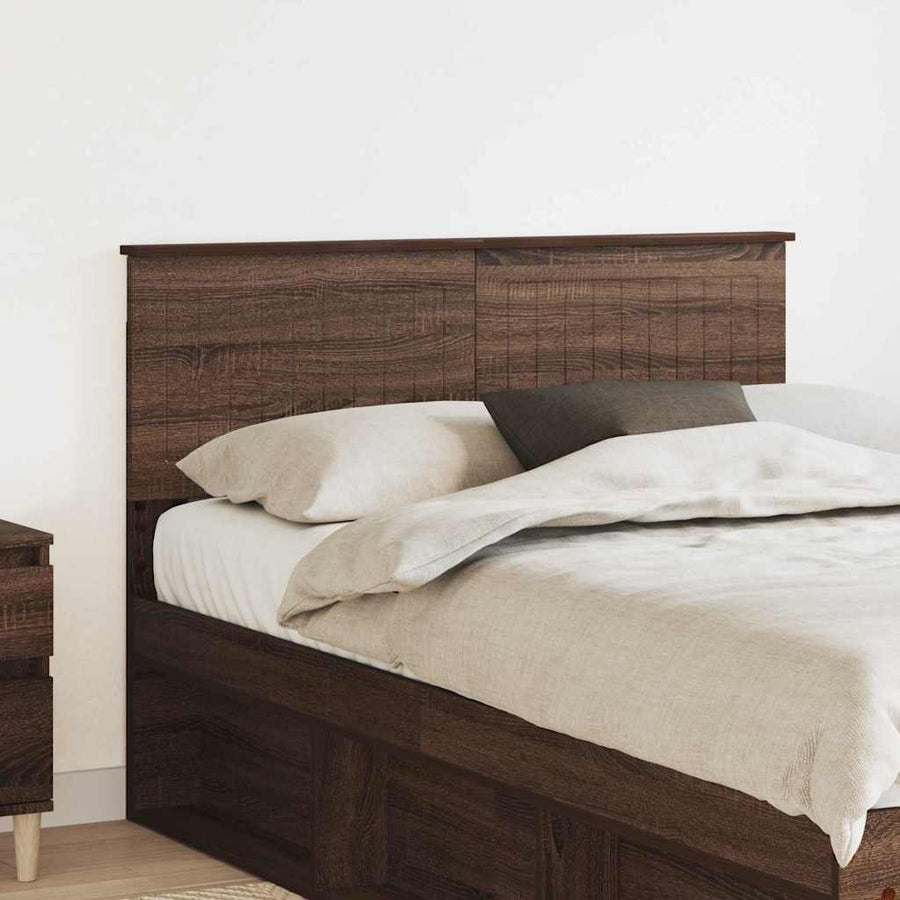 Hoofdbord met hoofdeinde Bruin Eiken 140 cm Bewerkt hout