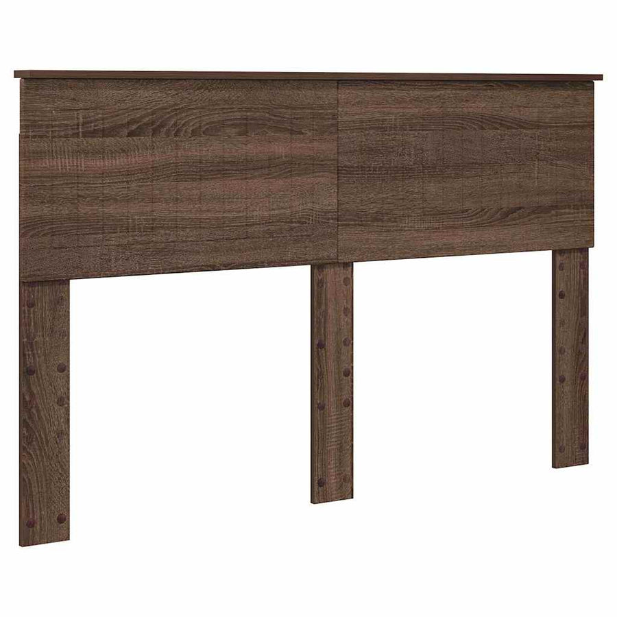 Hoofdbord met hoofdeinde Bruin Eiken 140 cm Bewerkt hout