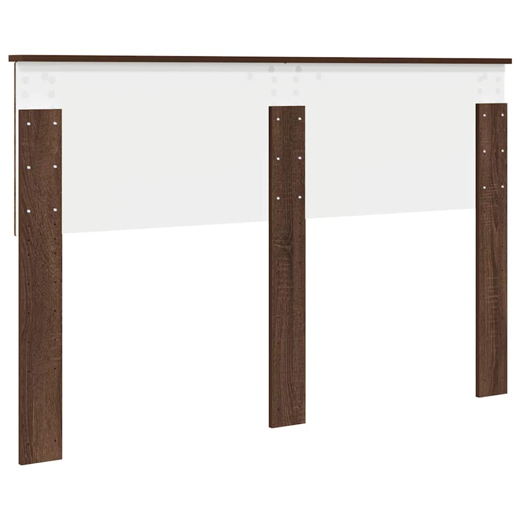 Hoofdbord met hoofdeinde Bruin Eiken 140 cm Bewerkt hout