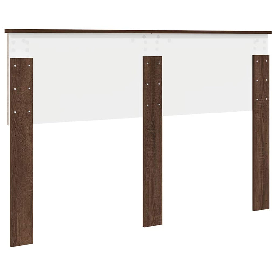 Hoofdbord met hoofdeinde Bruin Eiken 140 cm Bewerkt hout