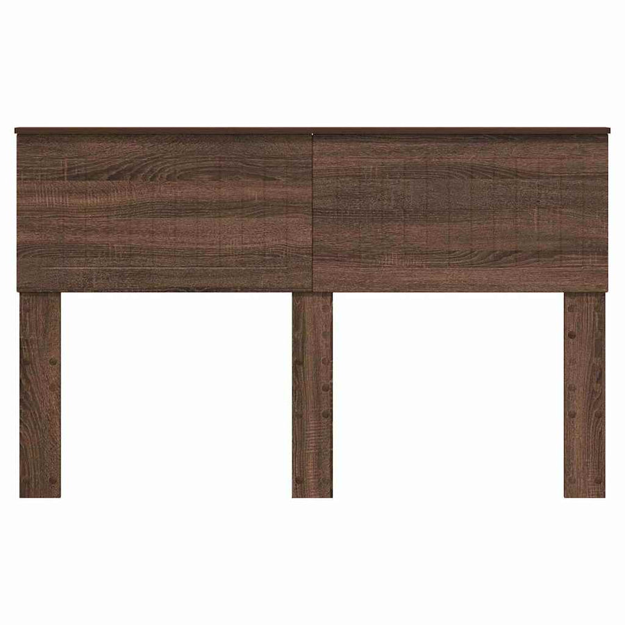 Hoofdbord met hoofdeinde Bruin Eiken 140 cm Bewerkt hout