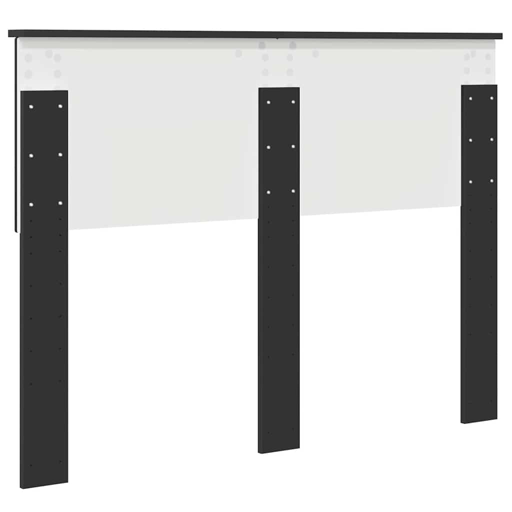 Hoofdbord met hoofdeinde Zwart Eiken 135 cm Bewerkt hout