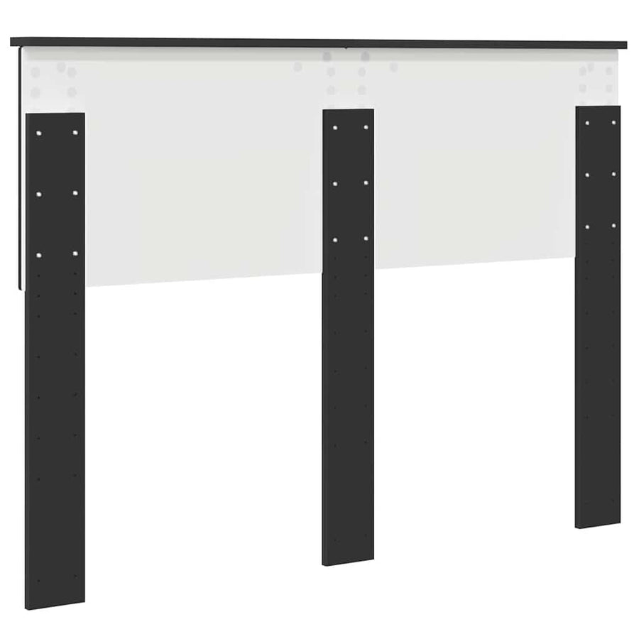 Hoofdbord met hoofdeinde Zwart Eiken 135 cm Bewerkt hout