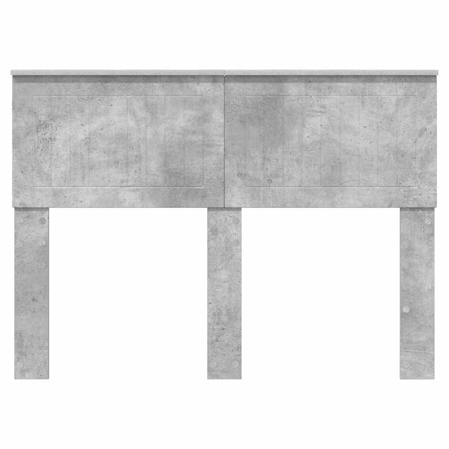 Hoofdbord met hoofdeinde Beton Grijs 135 cm Bewerkt hout