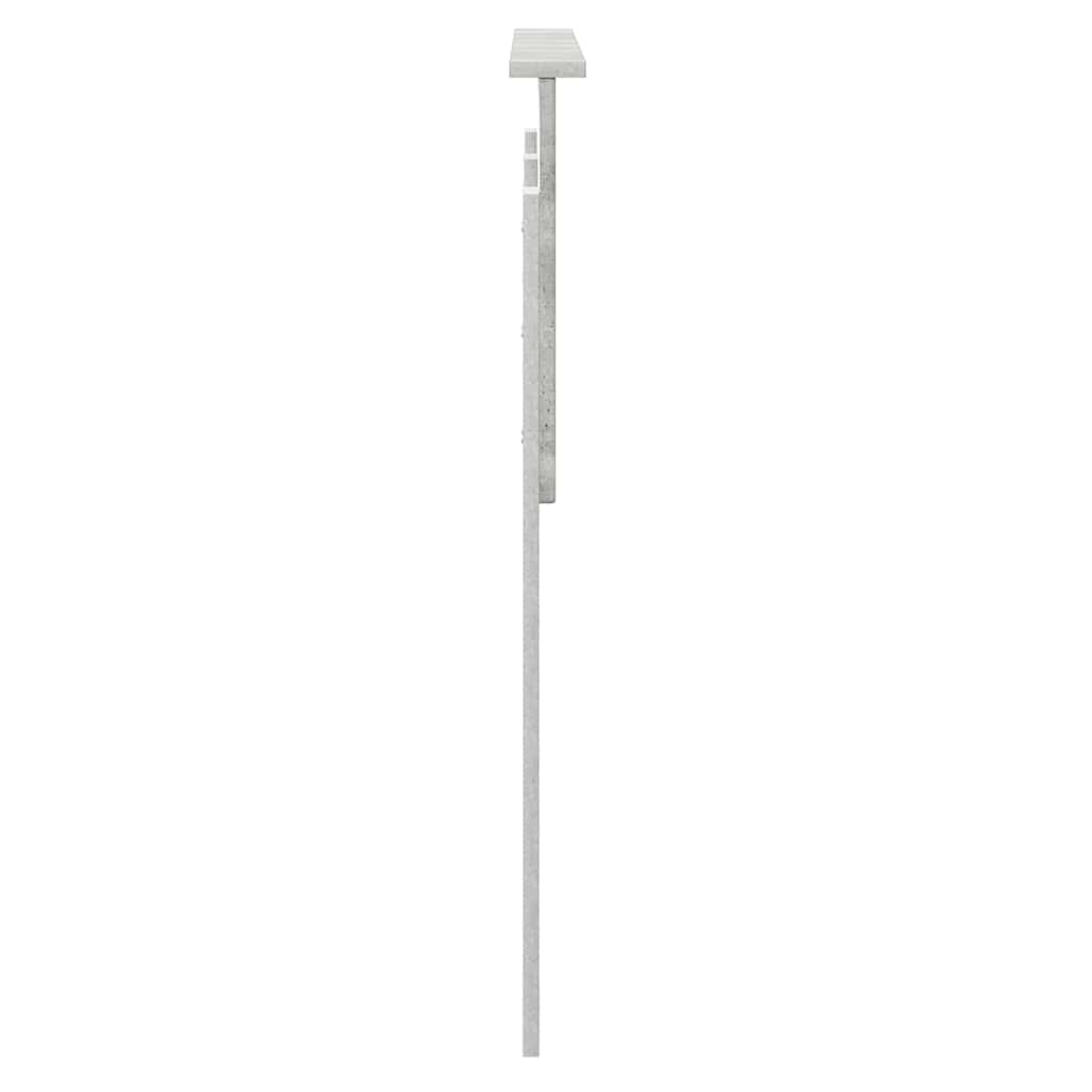 Hoofdbord met hoofdeinde Beton Grijs 135 cm Bewerkt hout