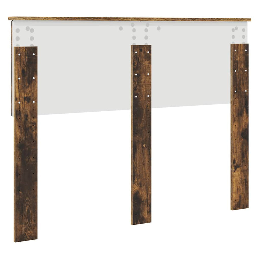 Hoofdbord met hoofdeinde Gerookt eiken 135 cm Bewerkt hout