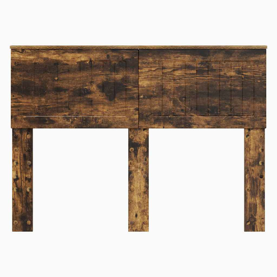 Hoofdbord met hoofdeinde Gerookt eiken 135 cm Bewerkt hout