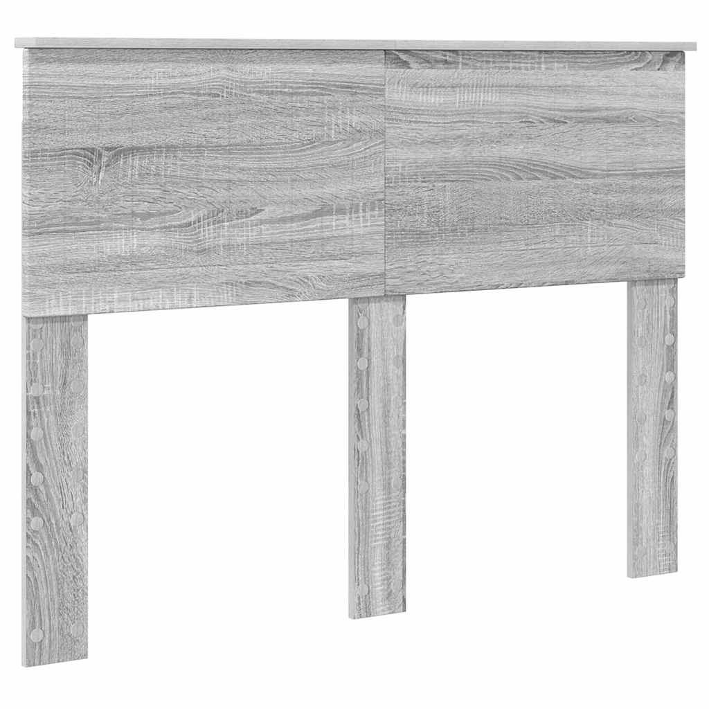 Hoofdbord met hoofdeinde Grijs Sonoma 135 cm Bewerkt hout