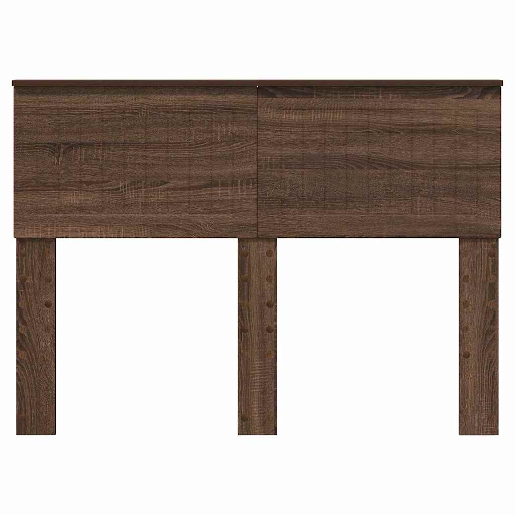 Hoofdbord met hoofdeinde Bruin Eiken 135 cm Bewerkt hout