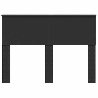 Hoofdbord met hoofdeinde Zwart Eiken 120 cm Bewerkt hout