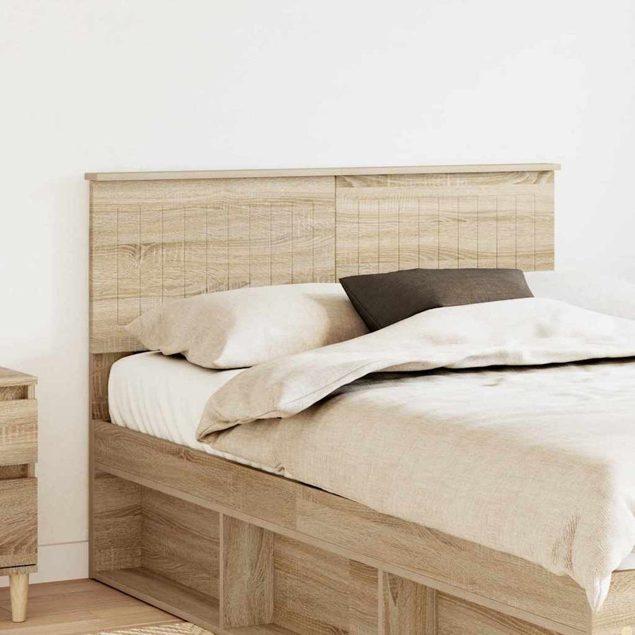 Hoofdbord met hoofdeinde Sonoma Eiken 120 cm Bewerkt hout