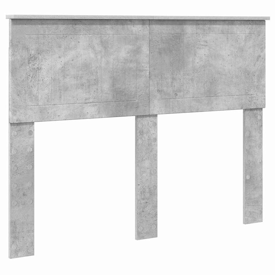 Hoofdbord met hoofdeinde Beton Grijs 120 cm Bewerkt hout