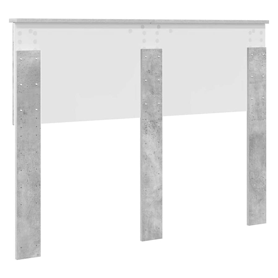 Hoofdbord met hoofdeinde Beton Grijs 120 cm Bewerkt hout