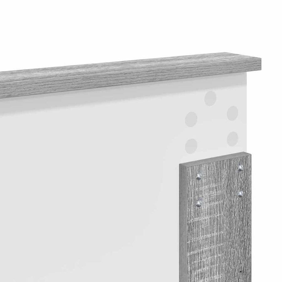 Hoofdbord met hoofdeinde Grijs Sonoma 120 cm Bewerkt hout