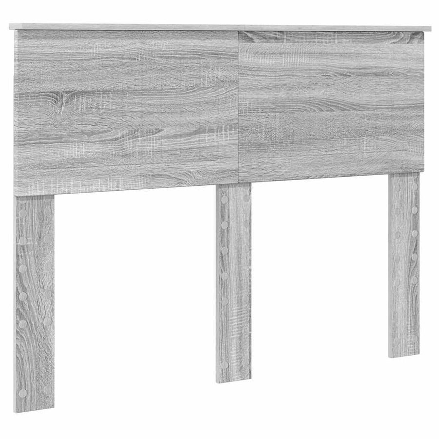 Hoofdbord met hoofdeinde Grijs Sonoma 120 cm Bewerkt hout