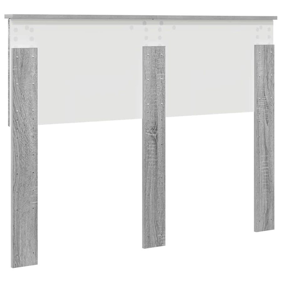 Hoofdbord met hoofdeinde Grijs Sonoma 120 cm Bewerkt hout